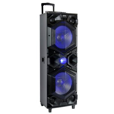 QFX Bluetooth High Power PA Speaker System w/ LED Lights & Mic Inputs (2 Pack)