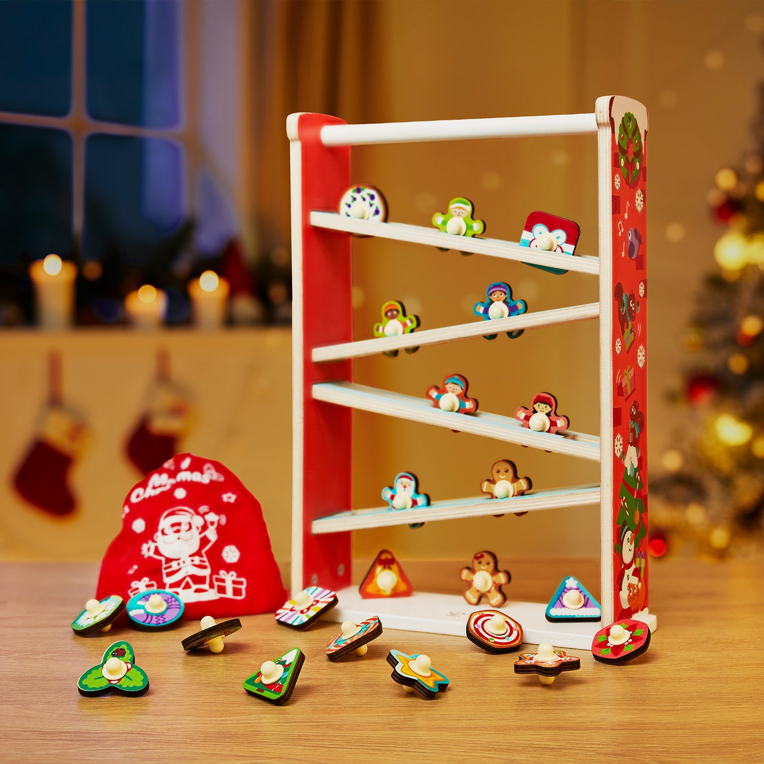 Hape E0388A Kids Wooden Rollercoaster Christmas Advent Calendar (Open Box) - VMInnovations