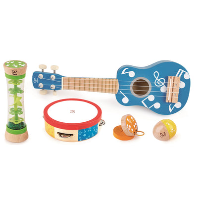 Hape Preschool Kids 5 Piece Musical Instrument Band Set (Open Box)