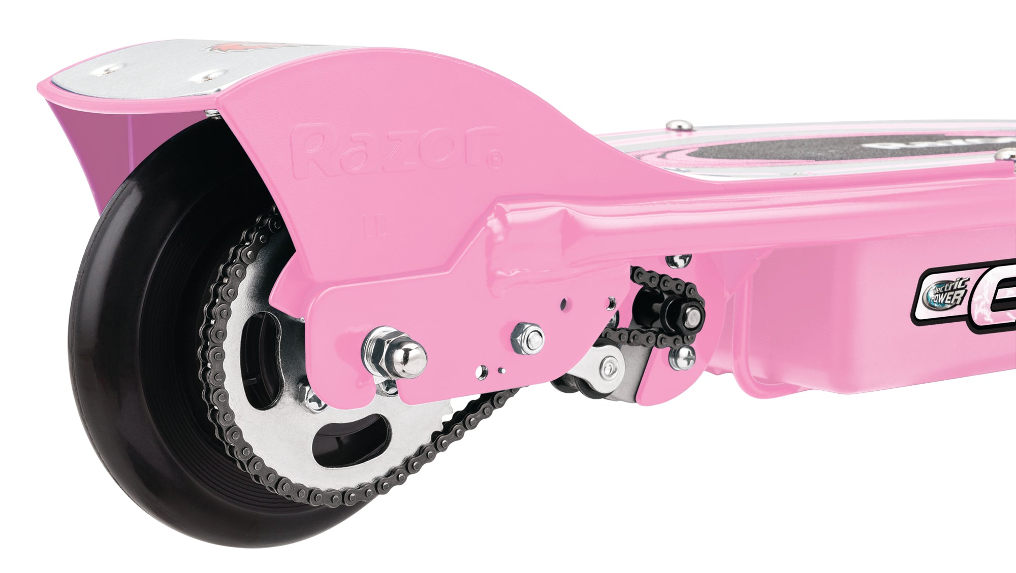 Razor E125 Electric Rechargeable Scooter + Bicycle Helmet + Elbow & Knee Pad Set
