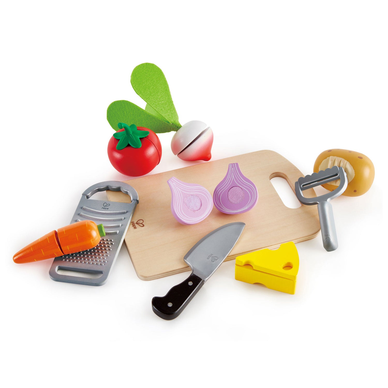 Hape Interactive Kids Home Wooden Pretend Play Kitchen Toy Bundle with Play Food - VMInnovations