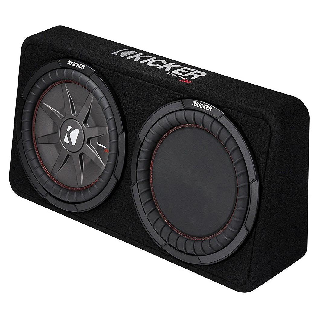 Kicker Dual 12" Slim Subwoofer Enclosure, Planet Audio 1500 Amp & QPOWER WireKit