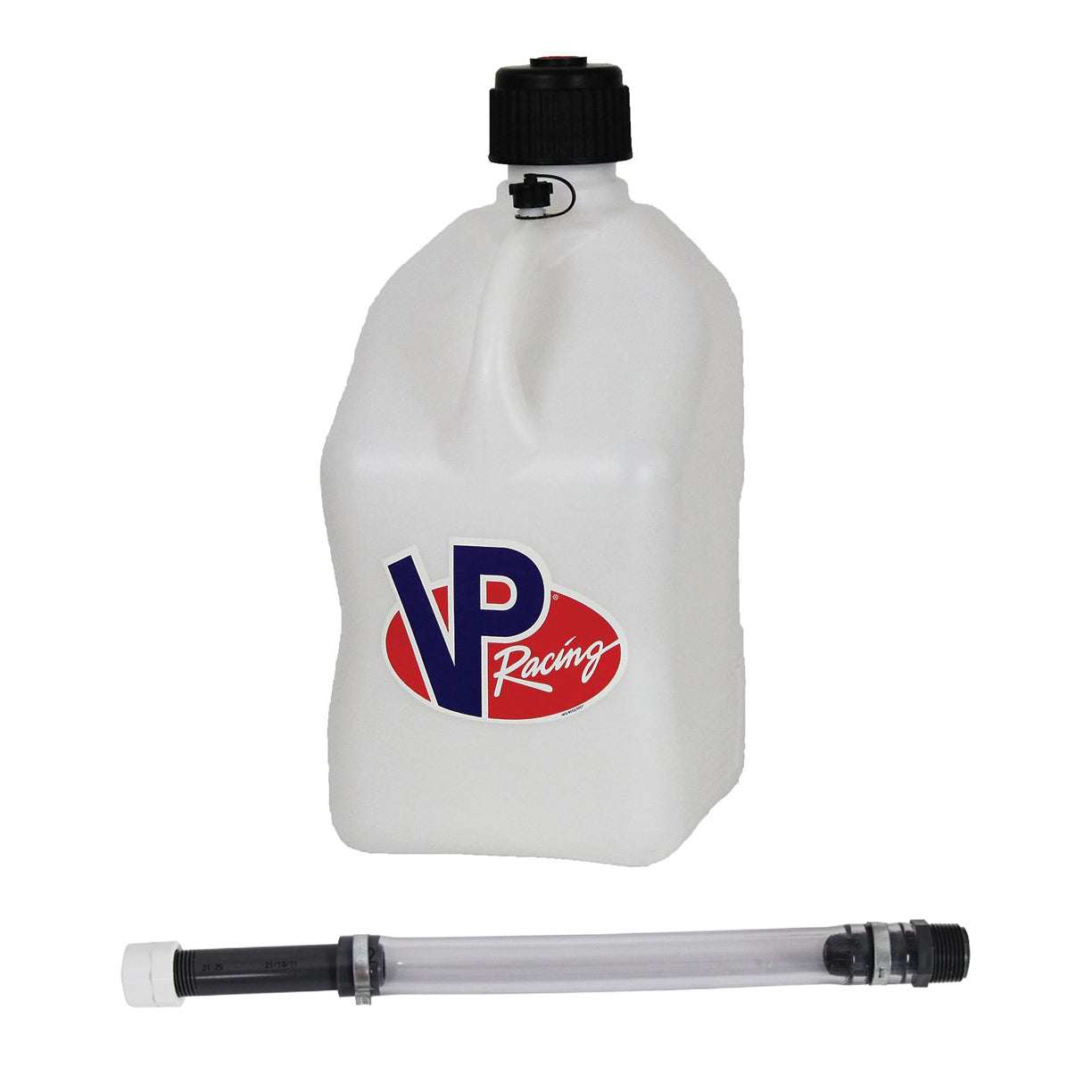 VP Racing 5.5 Gal Square Plastic Utility Jugs, White (8 Pack)