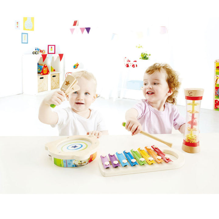 Hape 5 Piece Toddler Beat Box Musical Set, Wooden Music Toy Set (Open Box) - VMInnovations