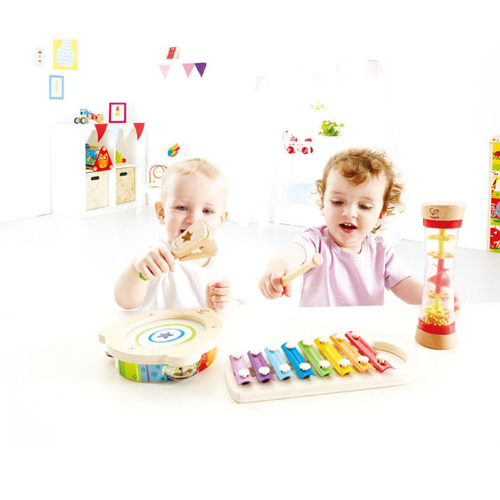 Hape 5 Piece Toddler Beat Box Musical Set, Wooden Music Toy Set (Open Box) - VMInnovations
