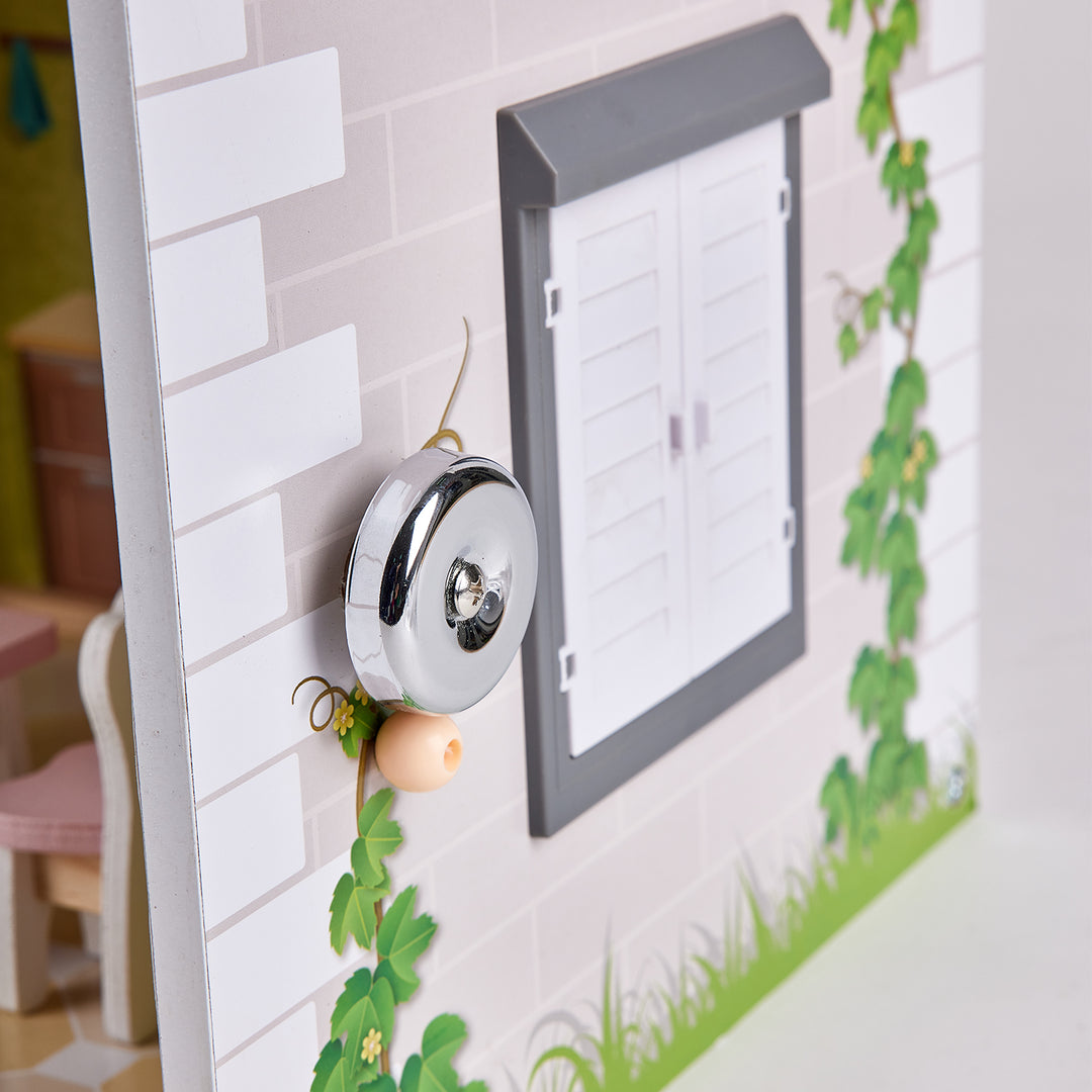 Hape Little Room Pretend Play 3 Story Wood Doll House & Furniture for Age 3 & Up - VMInnovations