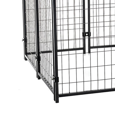 Lucky Dog 4'6"H x 4'L x 4'W Welded Wire Fence Pet Kennel w/ Cover (5 Pack)