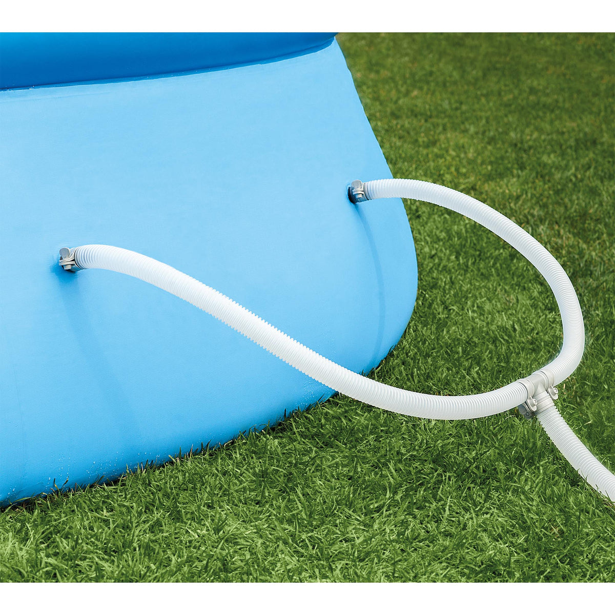 Intex 15’x42” Swimming Pool with Ladder & Pump (2 Pack) & 15’ Pool Debris Cover