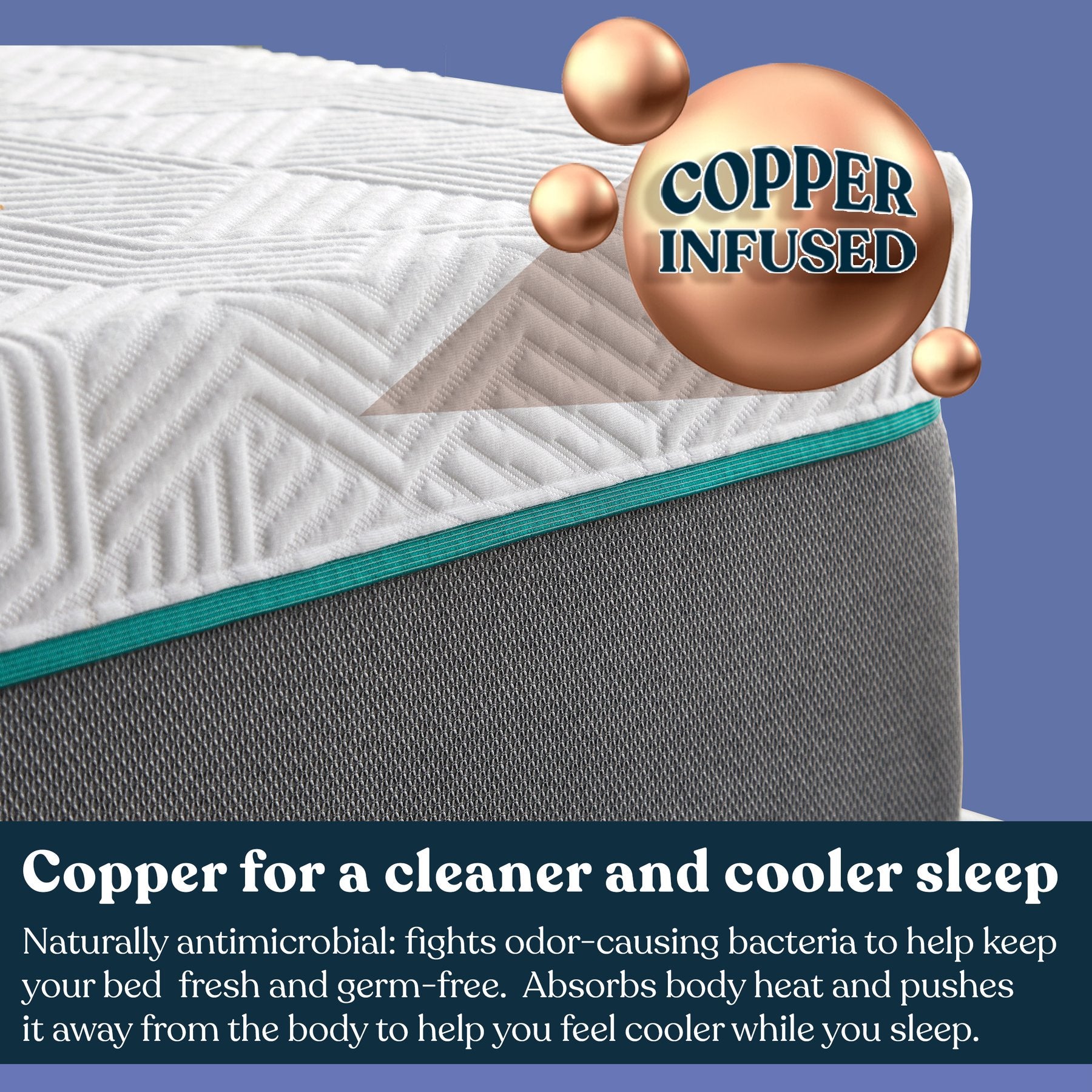 Early Bird Performance 10 Inch Hybrid Cool Gel Copper Memory Foam Mattress, Full