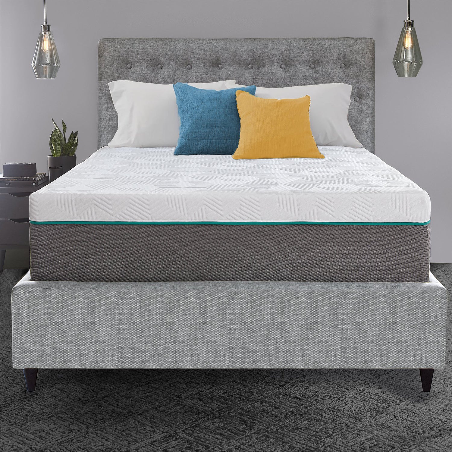 Early Bird Performance 12 Inch Hybrid Gel Copper Memory Foam Mattress, Queen