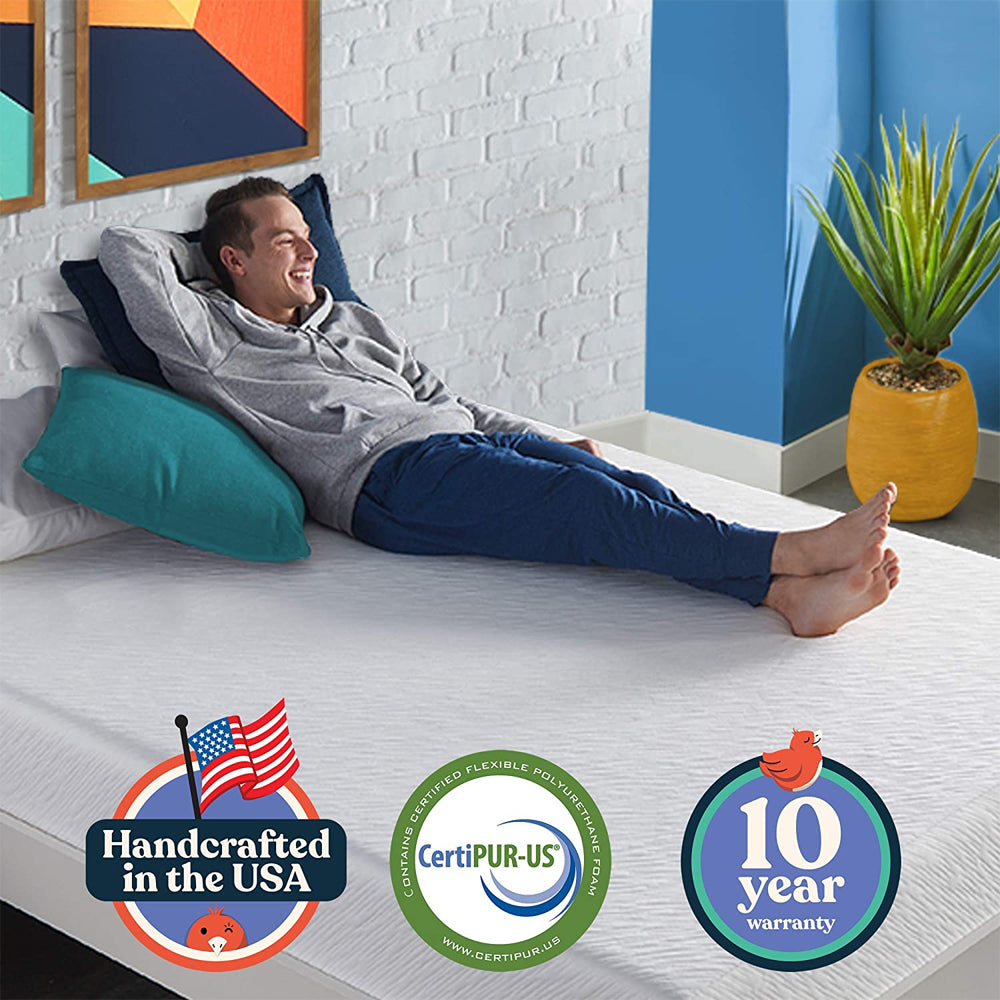 Early Bird Essential 8 Inch Dual Layer Cooling Gel Memory Foam Mattress, Full