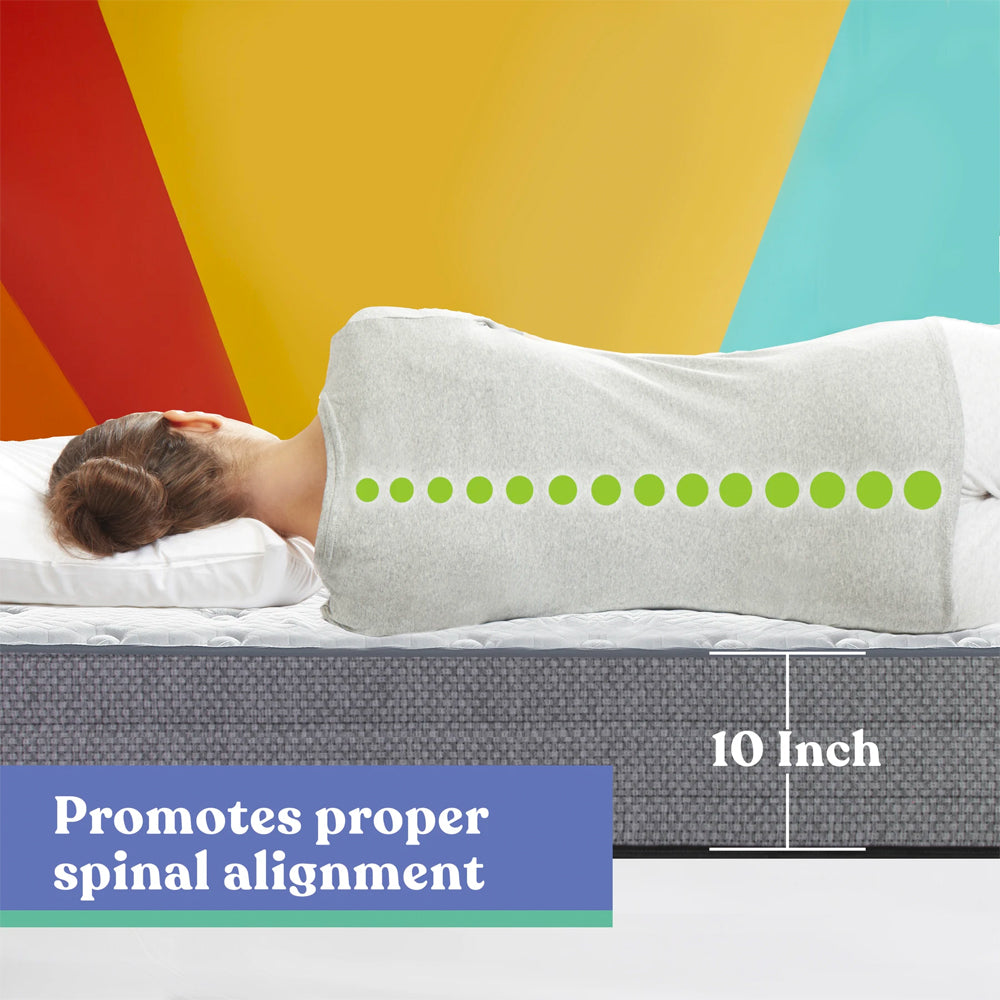 Early Bird Fusion 10 Inch Hybrid Cool Gel Memory Foam Mattress, Queen (Open Box)