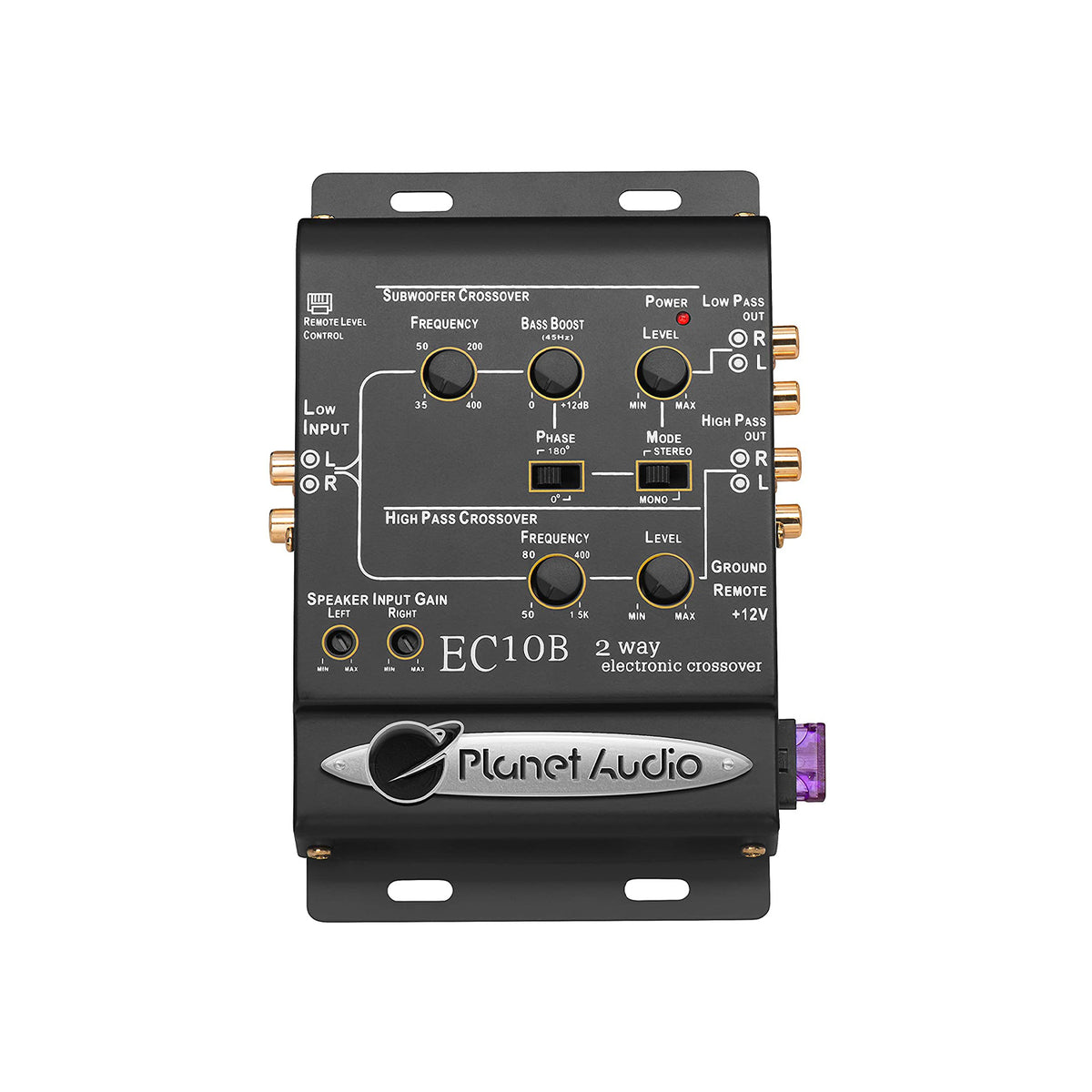 Planet Audio EC10B Car Audio 2 Way Bass Boost Subwoofer Electronic Crossover