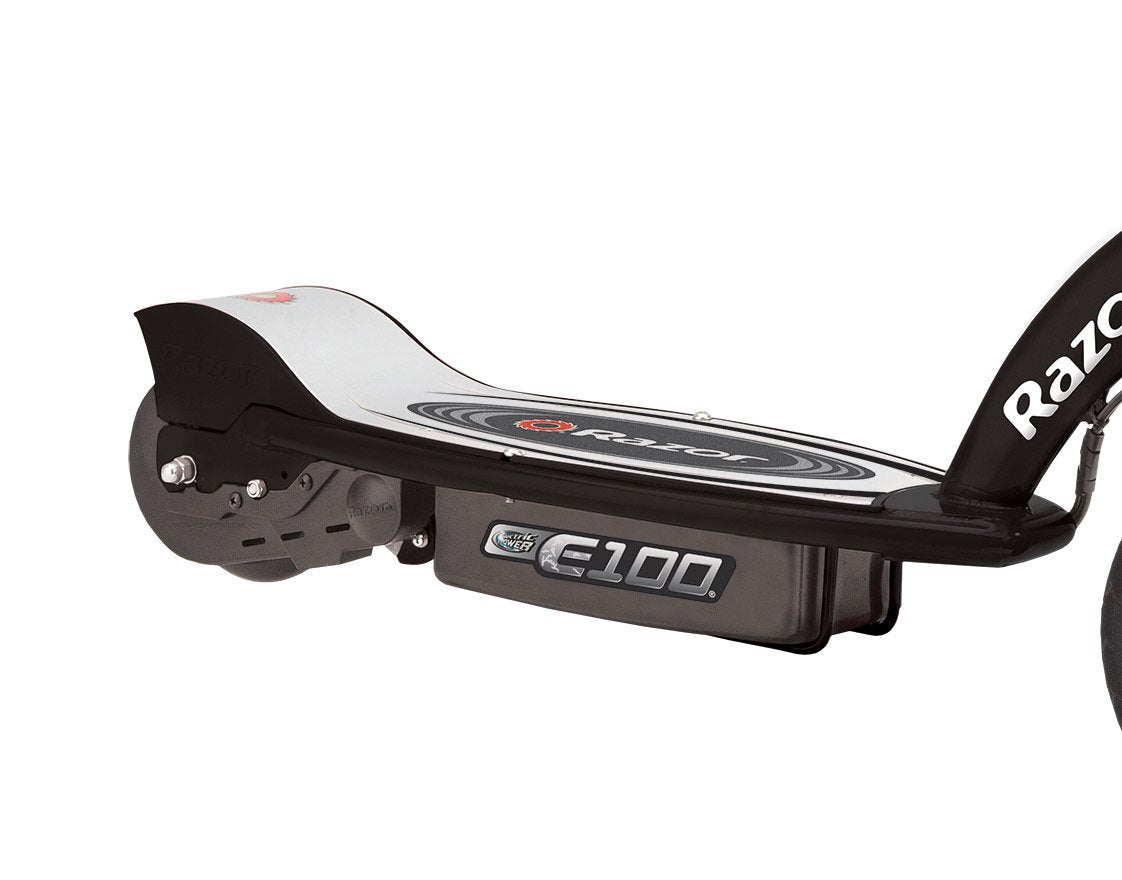 Razor E100 Kid Ride On 24V Motorized Electric Power Scooters, Black & Sweet Pea