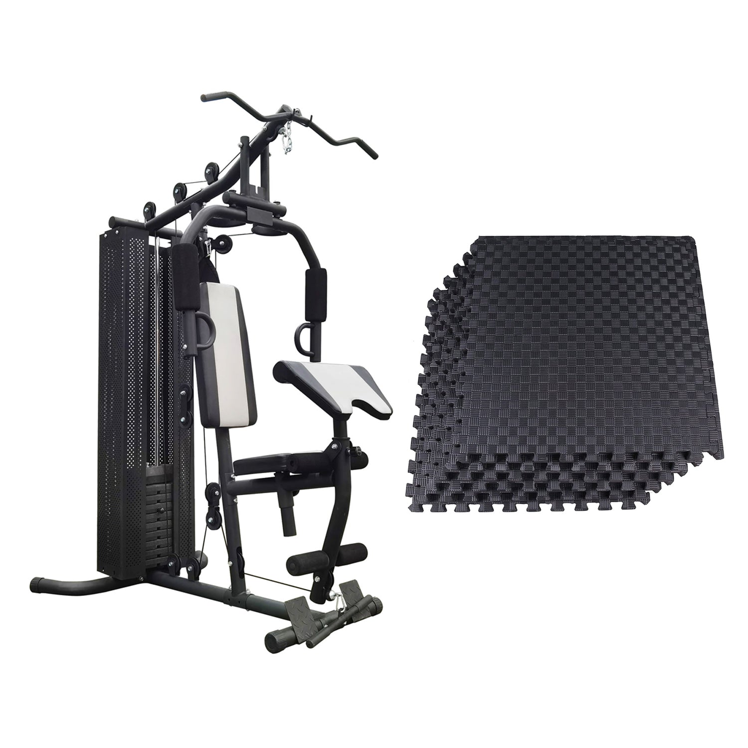 Everyday Essentials Home Gym Bench Strength Workout Station and Exercise Mat - VMInnovations