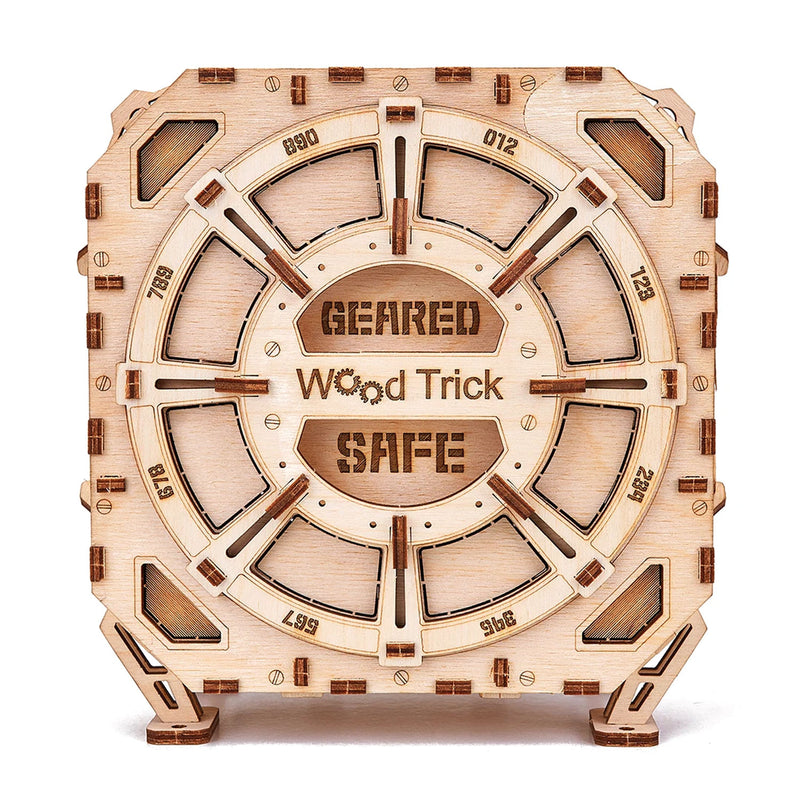 Wood Trick 3D Wooden Geared Real Working Mechanical Safe 259 Piece Puzzle Kit