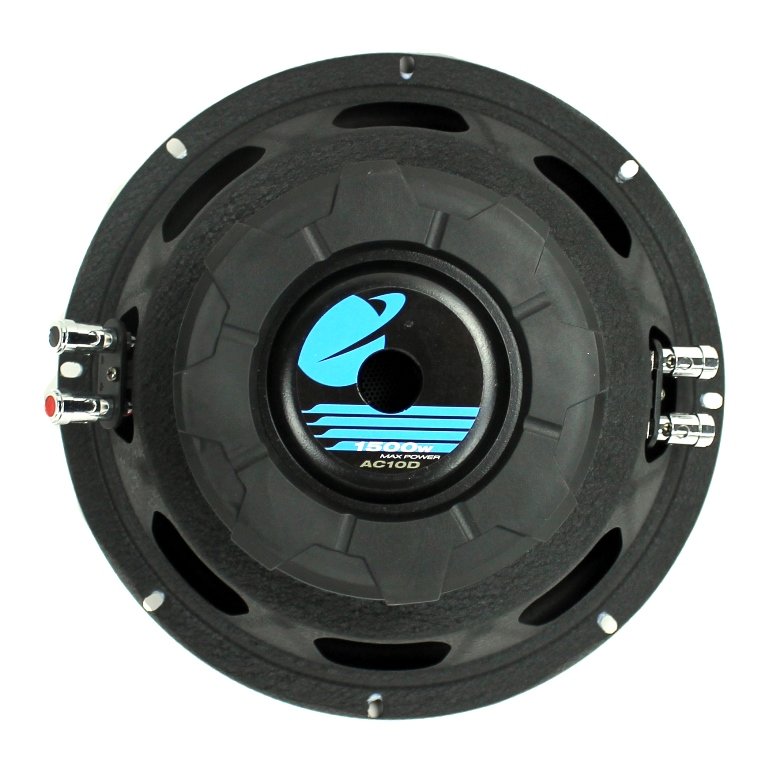 QPower Single 10 Inch Vented Shallow Sub Box & Planet Audio 1500 Watt Subwoofer