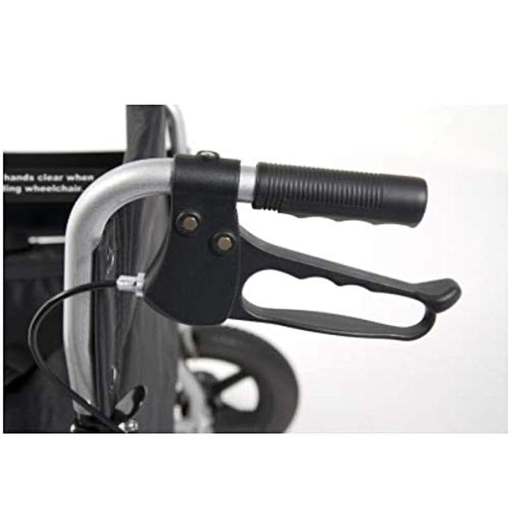 Graham Field Aluminum 24 Inch Durable Bariatric Transportation Wheelchair, Black - VMInnovations