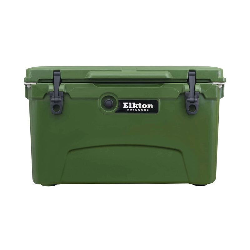 Elkton Outdoors Heavy Duty Portable 45 Quart Roto Molded Insulated Cooler, Green
