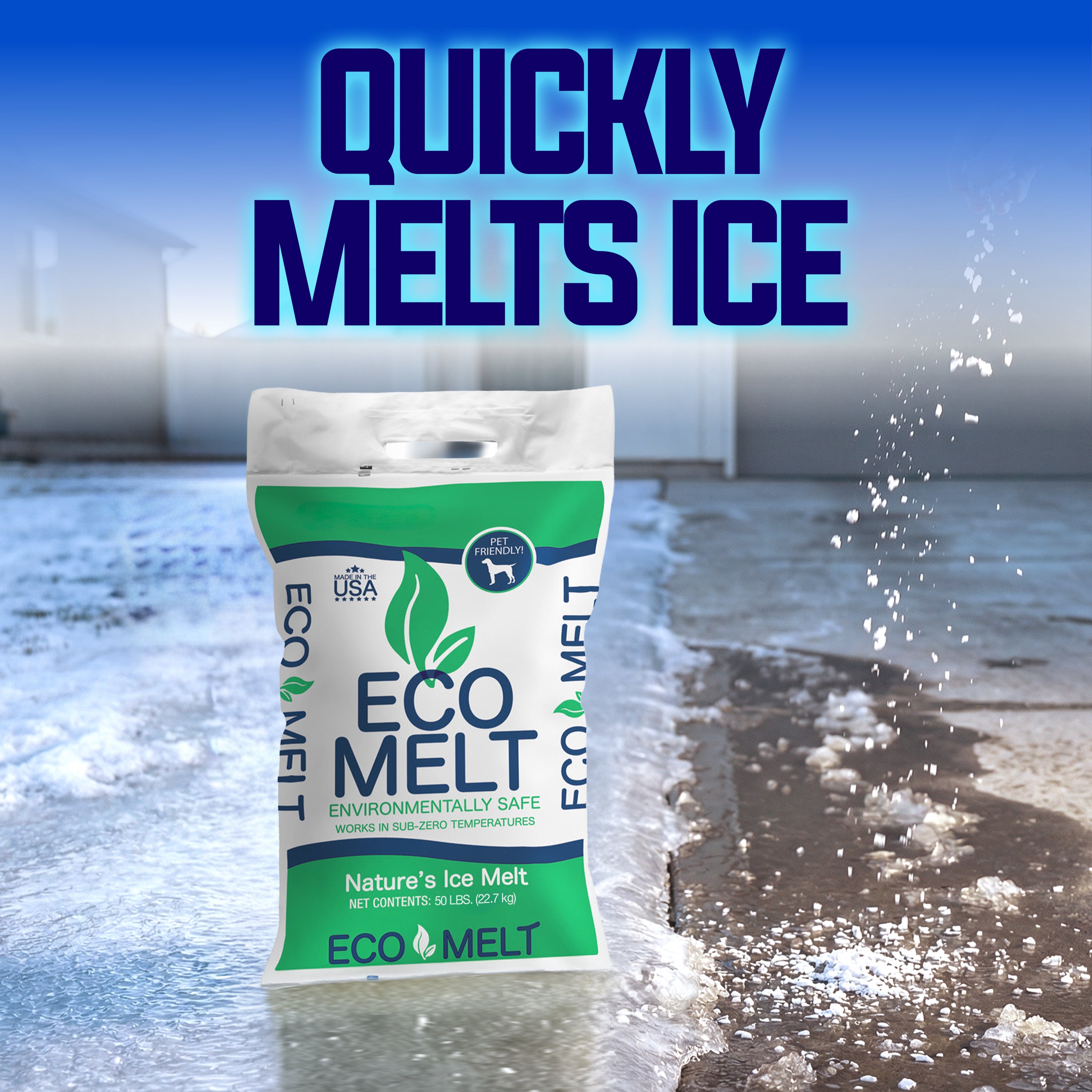Snow Joe Eco Melt Premium Pet-Safe Ice Met, Low-Tracking Deicer, Works to -25°F