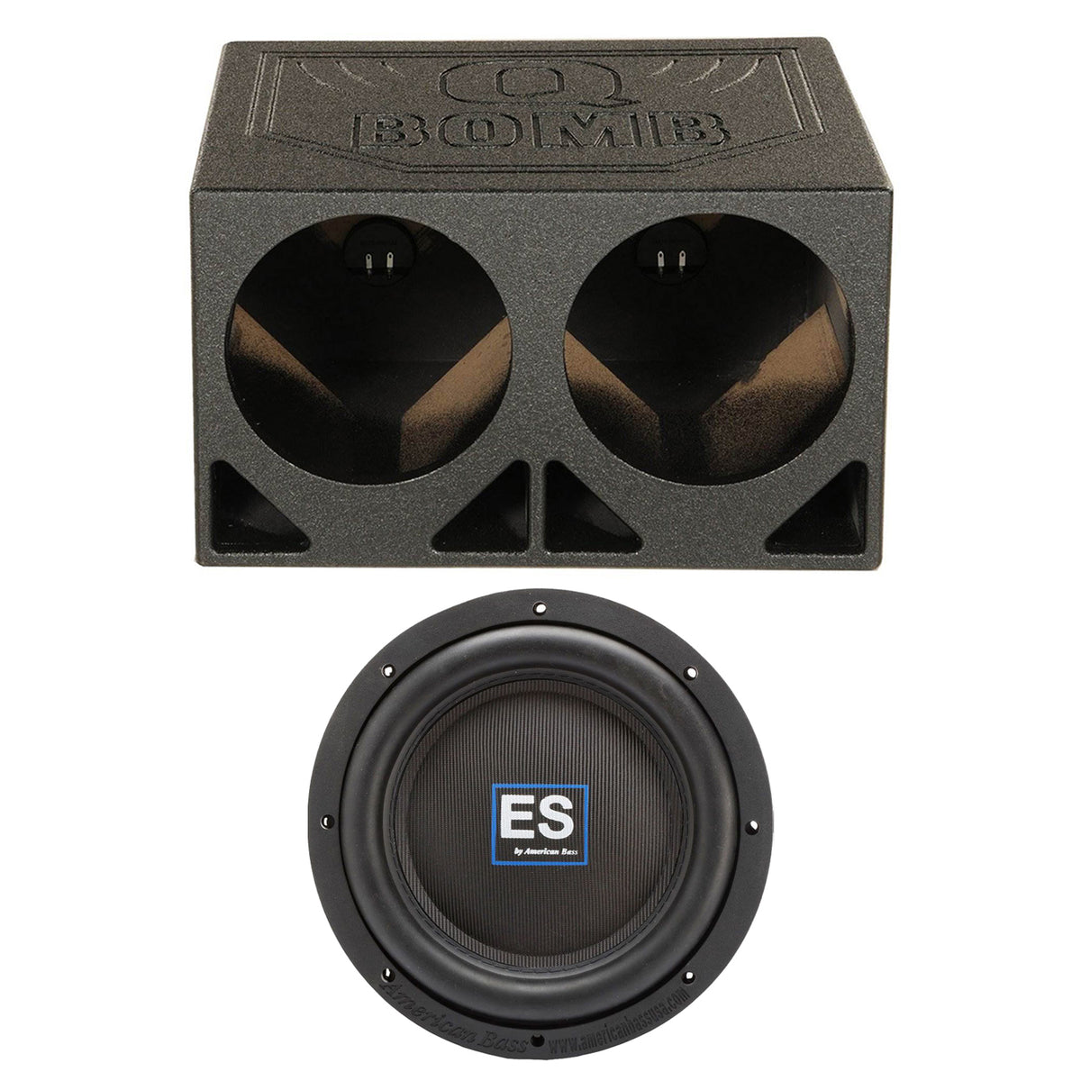 American Bass ES 1044 10 Inch 1000 Watt Subwoofer Speaker with Dual Enclosure