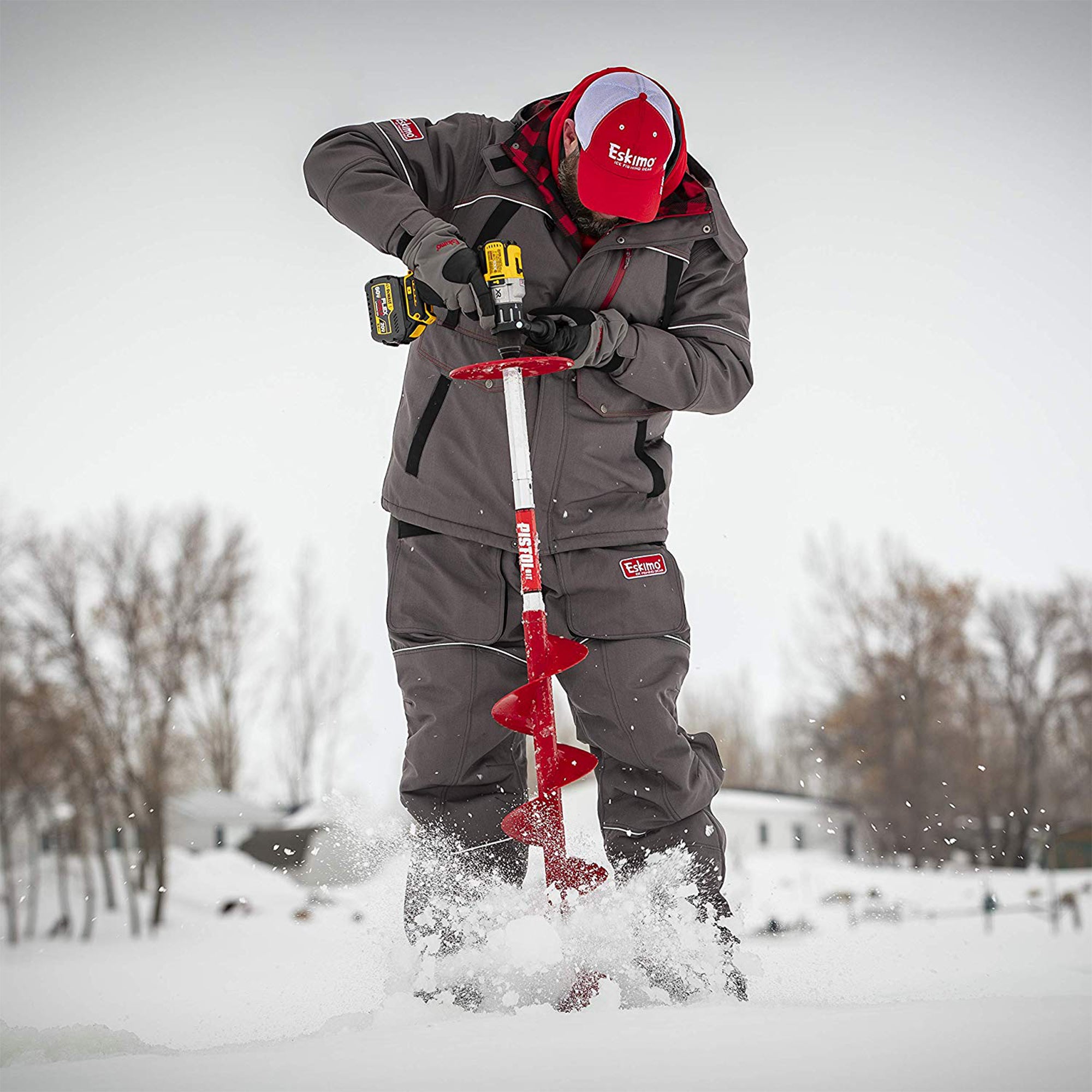Eskimo Ice Fishing 8 Inch Steel Blade Pistol Ice Auger Bit Attachment(For Parts)
