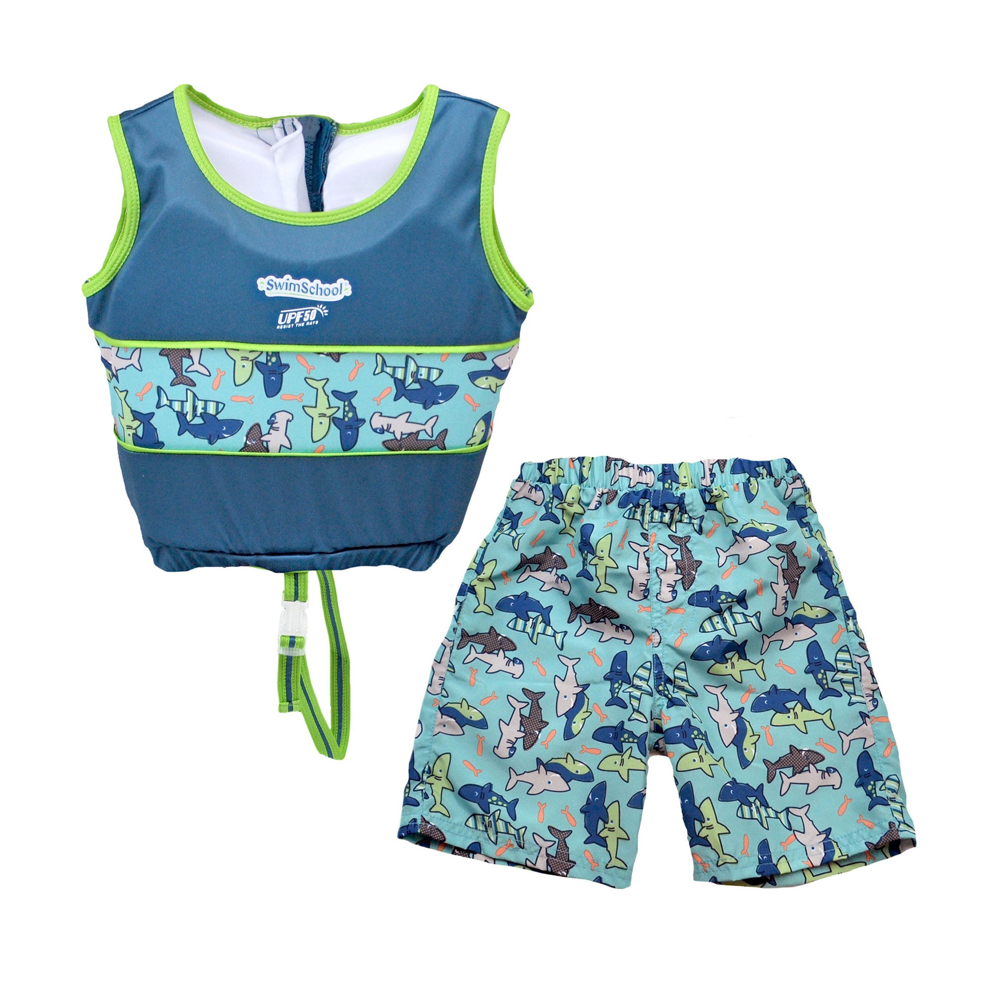 Aqua Leisure 4 to 6 Years Swim Trainer, Medium/Large, Aqua/Shark (Open Box)