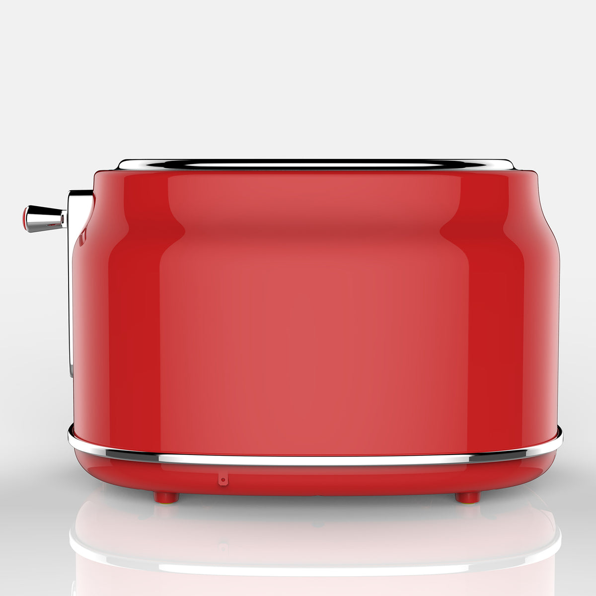 Frigidaire Retro Home Kitchen 2 Slice Toaster Maker with Wide Bread Slots, Red