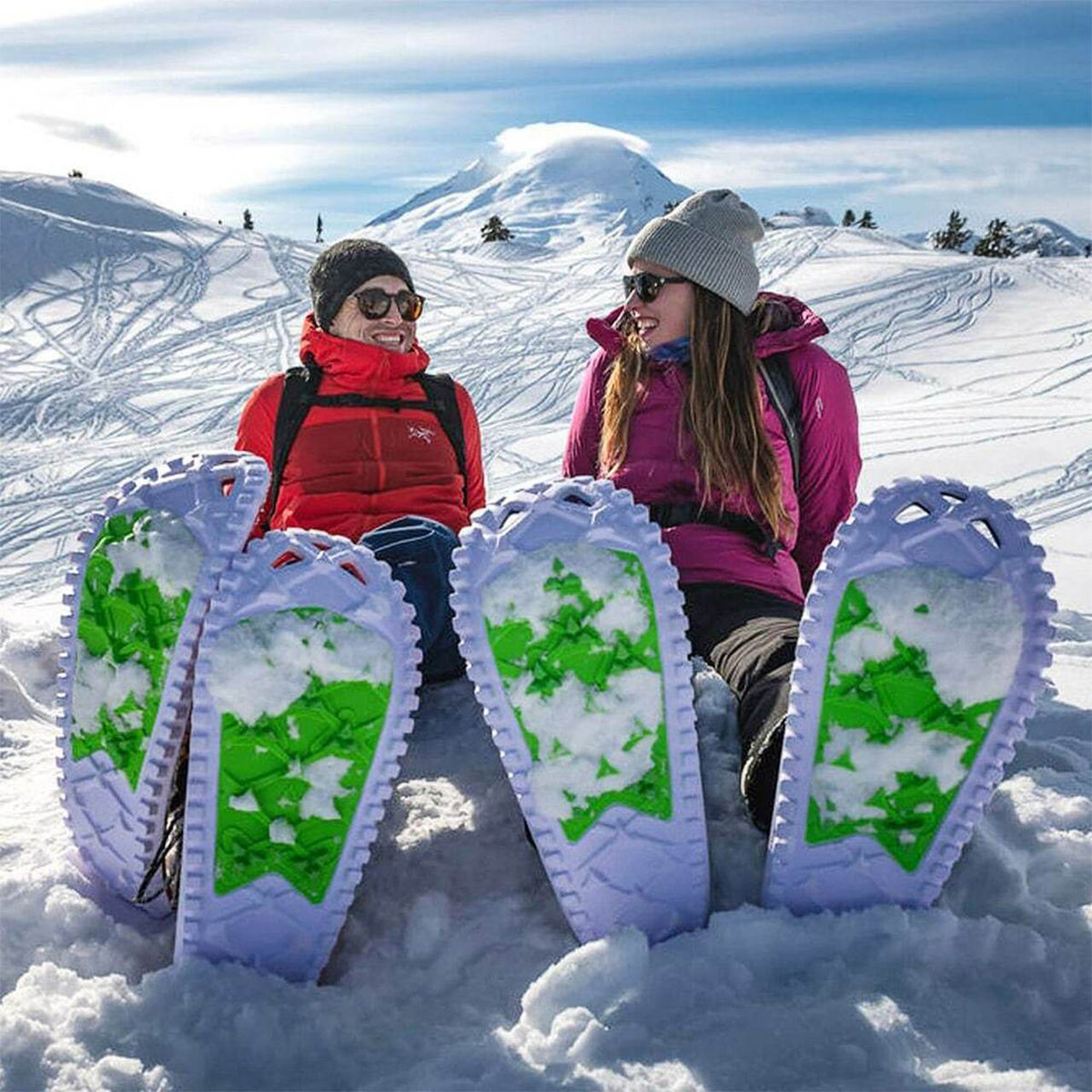 Crescent Moon Eva Foam Deck Running Snowshoes for Adults, Seafoam (Open Box)