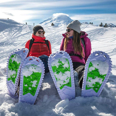 Crescent Moon Eva Foam Deck Recreational Running Snowshoes for Adults, Seafoam