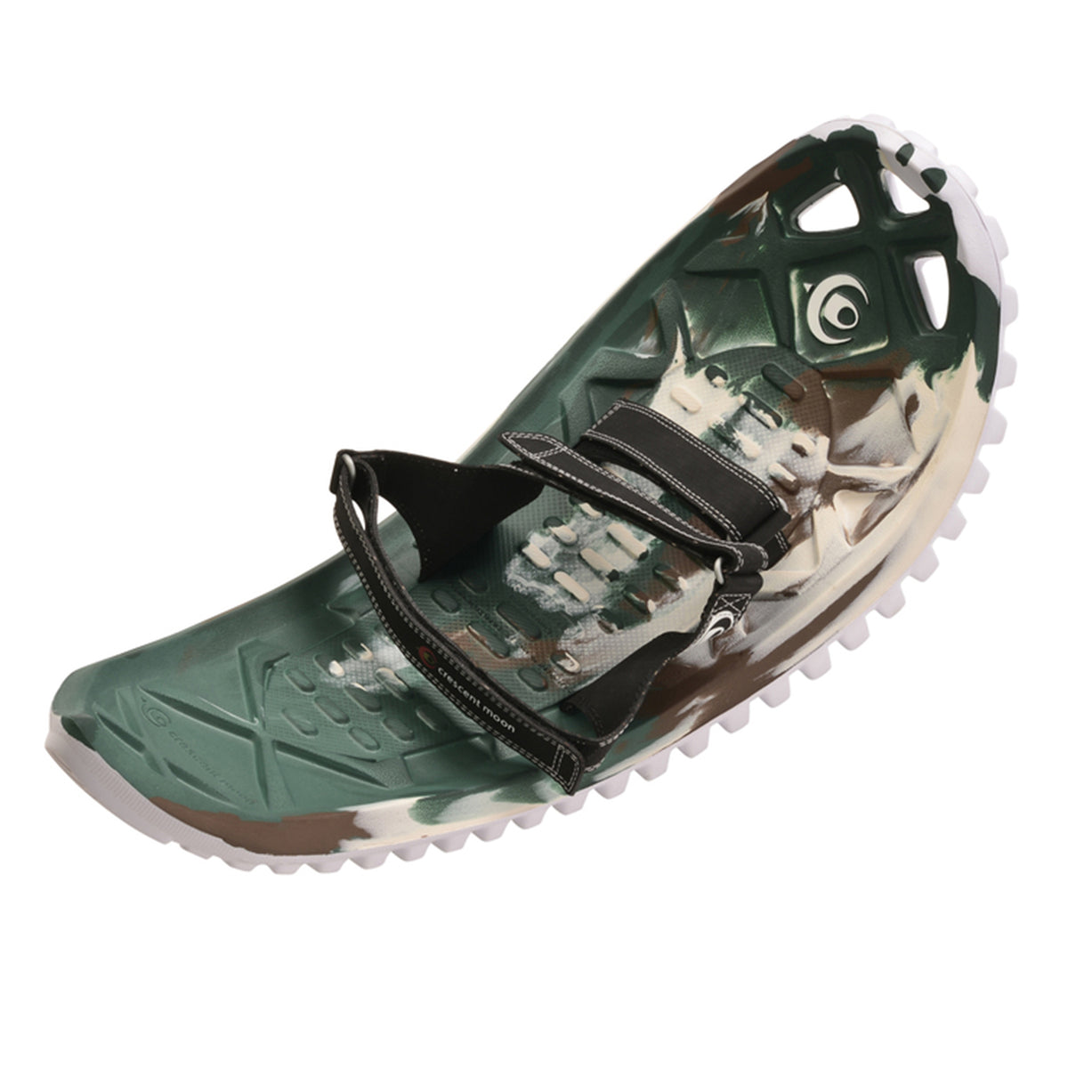 Crescent Moon Eva Foam Adult Snowshoes, Camo & KID G Kid's Snowshoes, Volt Green