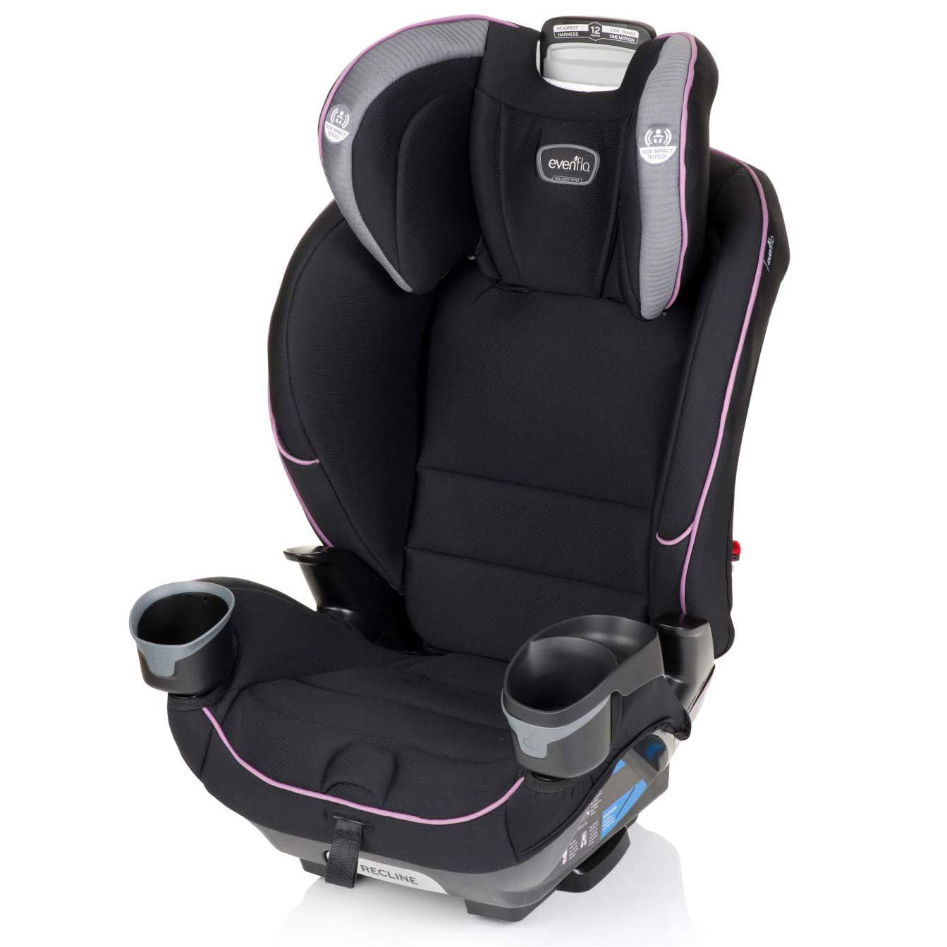 Evenflo EveryFit 4-in-1 Adjustable Convertible 12-Position Headrest Car Seat
