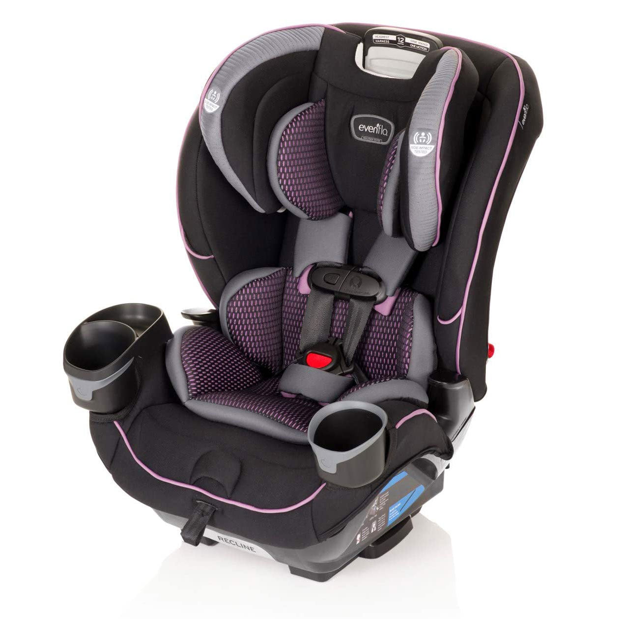 Evenflo EveryFit 4-in-1 Adjustable Convertible 12-Position Headrest Car Seat