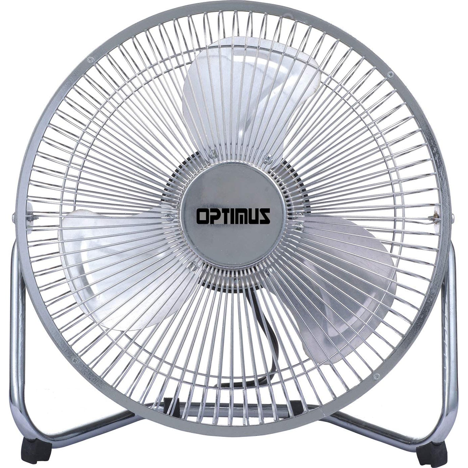 Optimus Heavy Duty Aluminum 9 In 2 Speed Industrial Grade Fan, Chrome (Open Box)