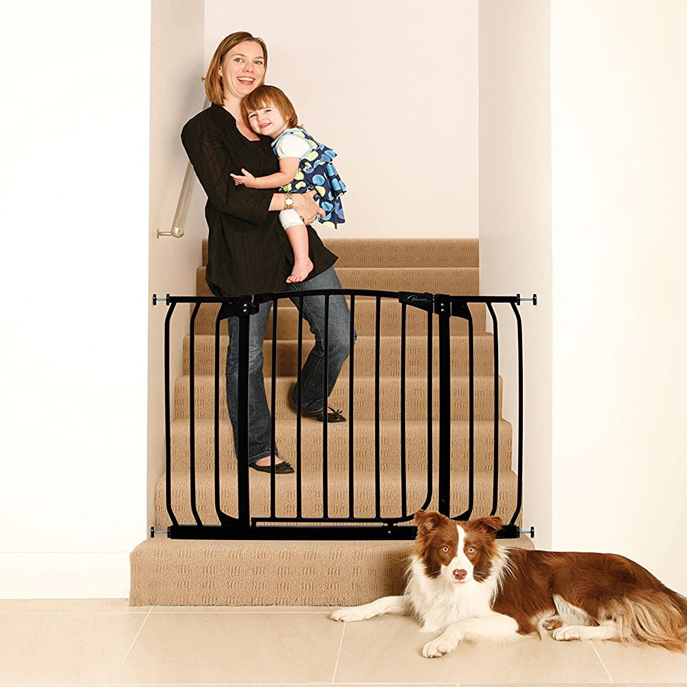 Dreambaby F170B Chelsea 38 to 42.5 Inch Auto-Close Baby Pet Safety Gate, Black - VMInnovations