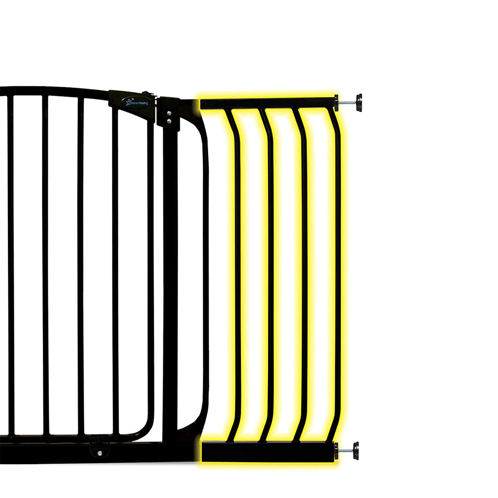 Dreambaby F172B Chelsea 10.5 Inch Wide Baby and Pet Safety Gate Extension, Black - VMInnovations