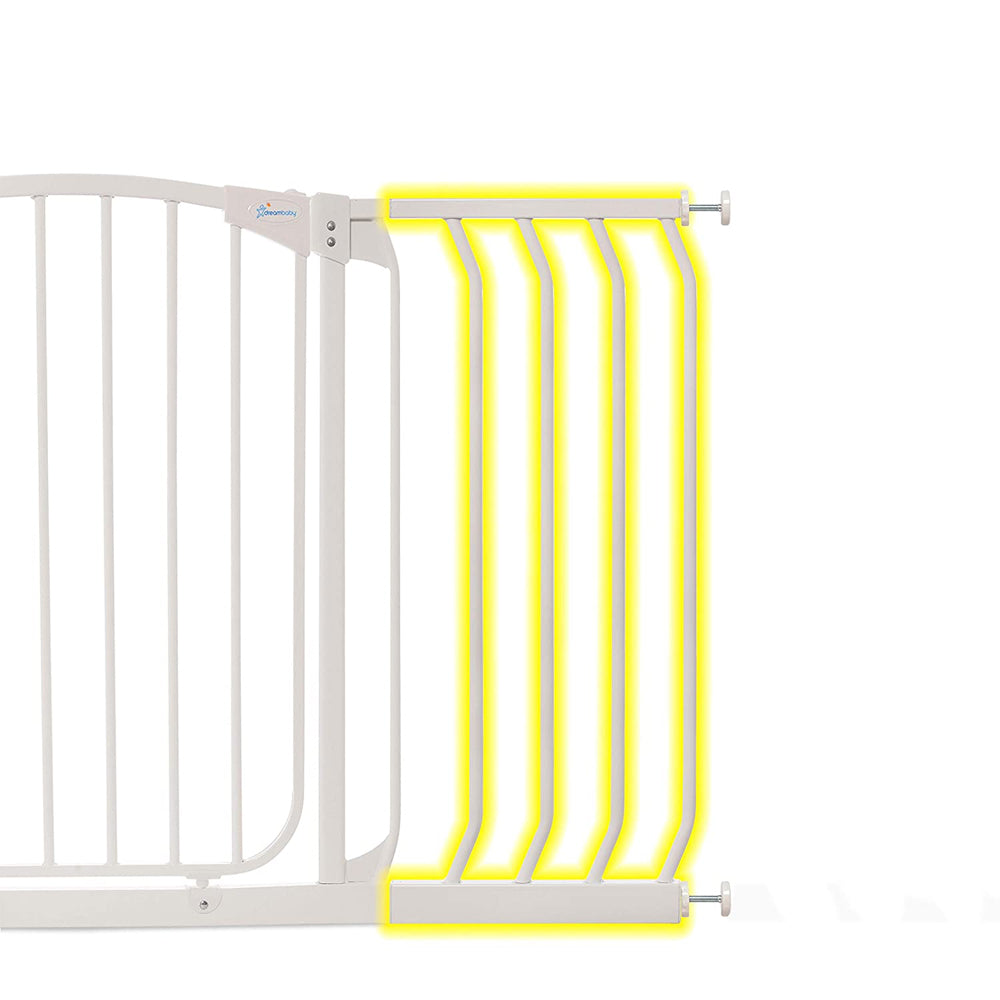 Dreambaby F172W Chelsea 10.5 Inch Wide Baby and Pet Safety Gate Extension, White - VMInnovations