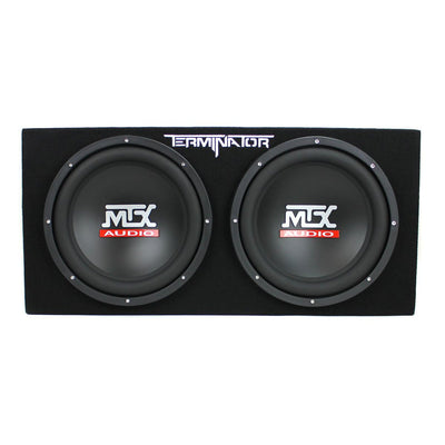 MTX TNE212D 12-Inch 1200-Watt Car Audio Dual Loaded Subwoofer Enclosure (4 Pack)