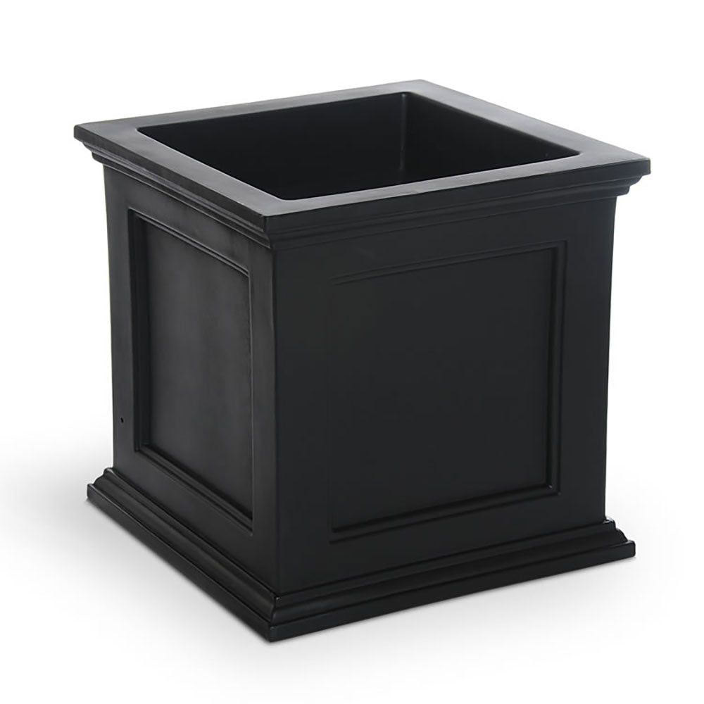 Mayne Fairfield Large 20 In Square Plastic Flower Planter Box, Black (Open Box)