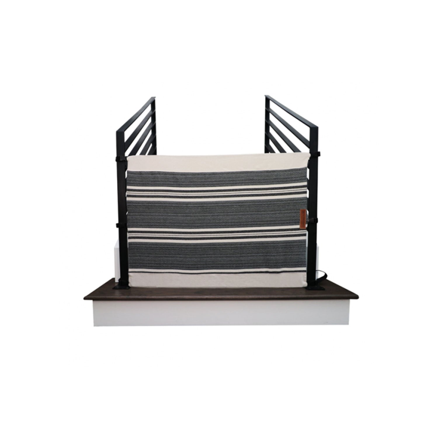 The Stair Barrier 36-42In Banister to Banister Baby/Pet Gate, Lined Black (Used) - VMInnovations