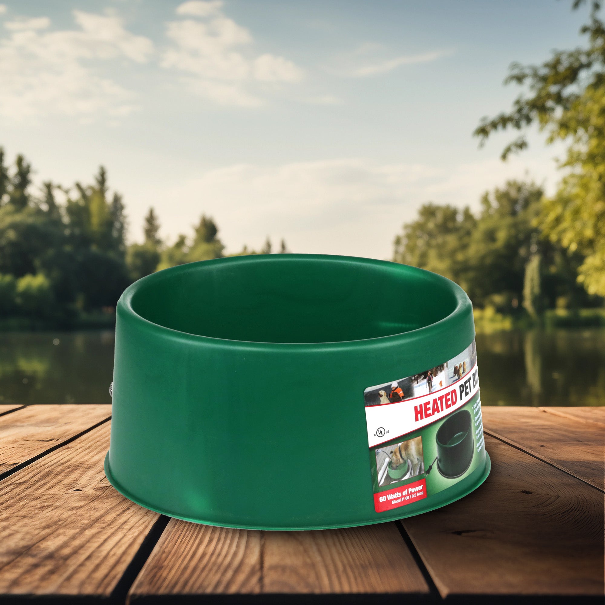 Farm Innovators P-60 1.5 Gallon Electric Heated Pet Water Bowl, 60 Watt, 2 Pack - VMInnovations