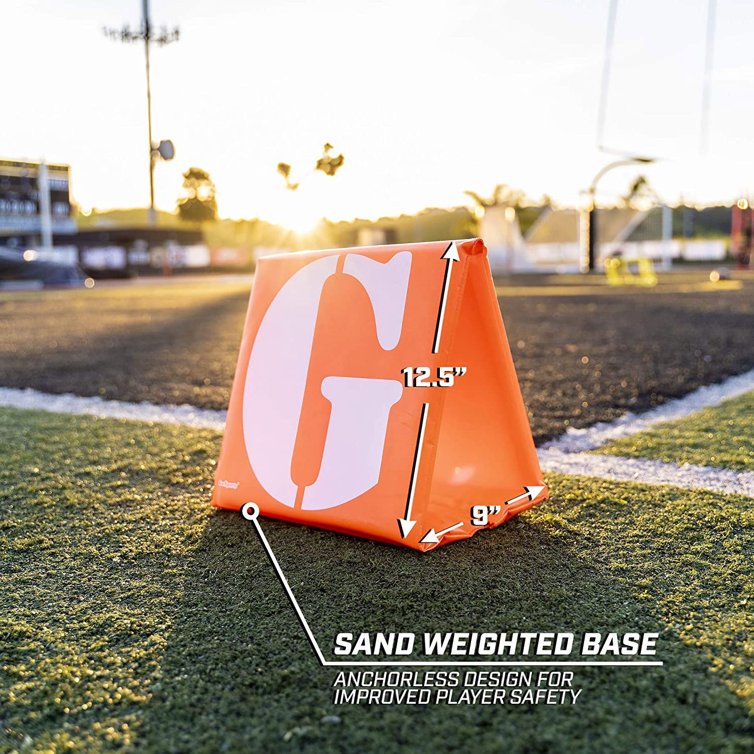 GoSports Football Field Yard Line Number Markers, Set of 11, Orange (Open Box) - VMInnovations