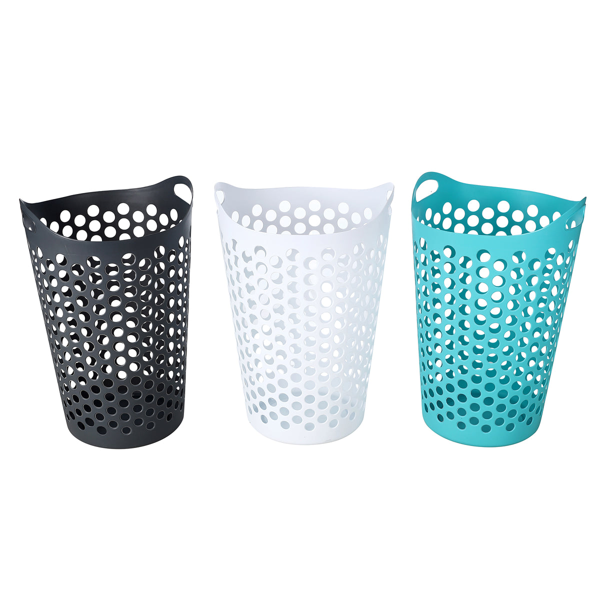 Ezy Storage Flexi 15 Gallon Plastic Flex Laundry Basket Clothes Hamper (12 Pack)