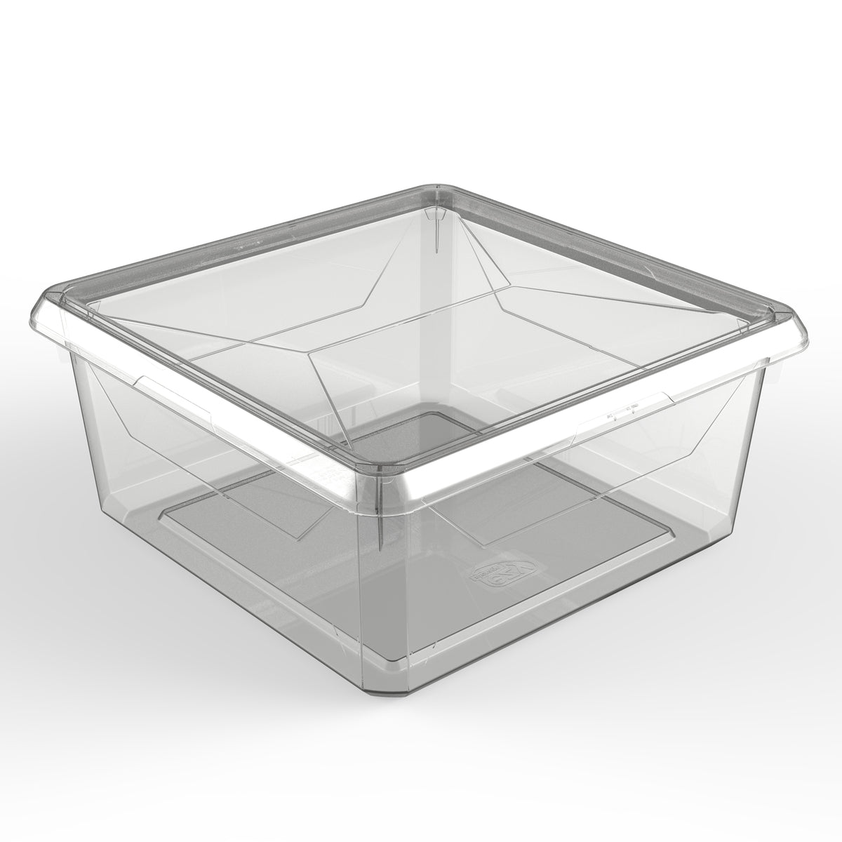 Ezy Storage Karton Medium 9 Qt Plastic Storage Container Box with Lid (12 Pack)