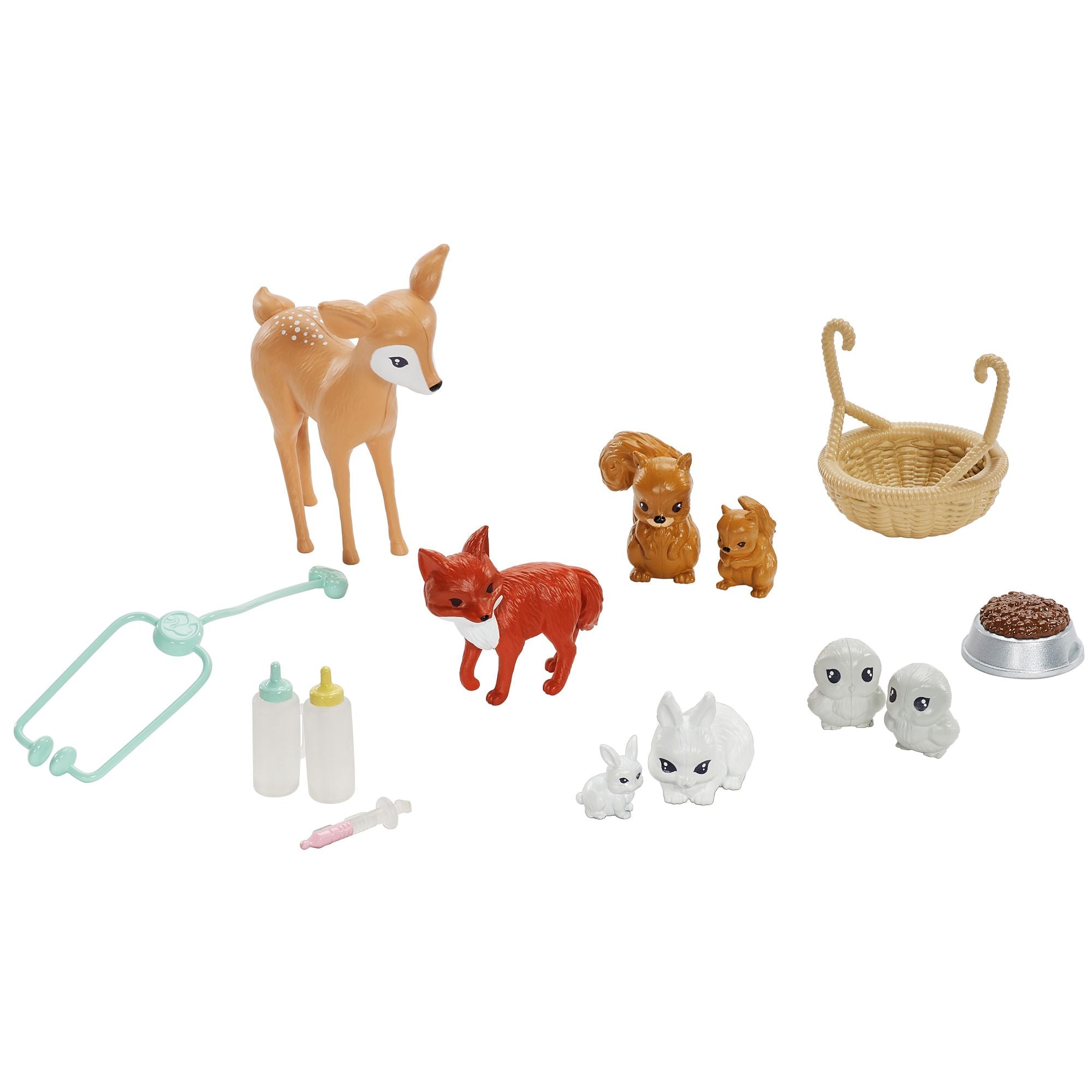 Barbie Animal Rescuer Doll Woodland Forest Rescue Care Center Shelter & Playset
