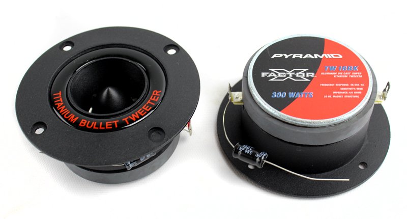 Pyramid 3.25" 300W Pro Horn Car Audio Speaker Titanium Tweeter (Refurbished) - VMInnovations