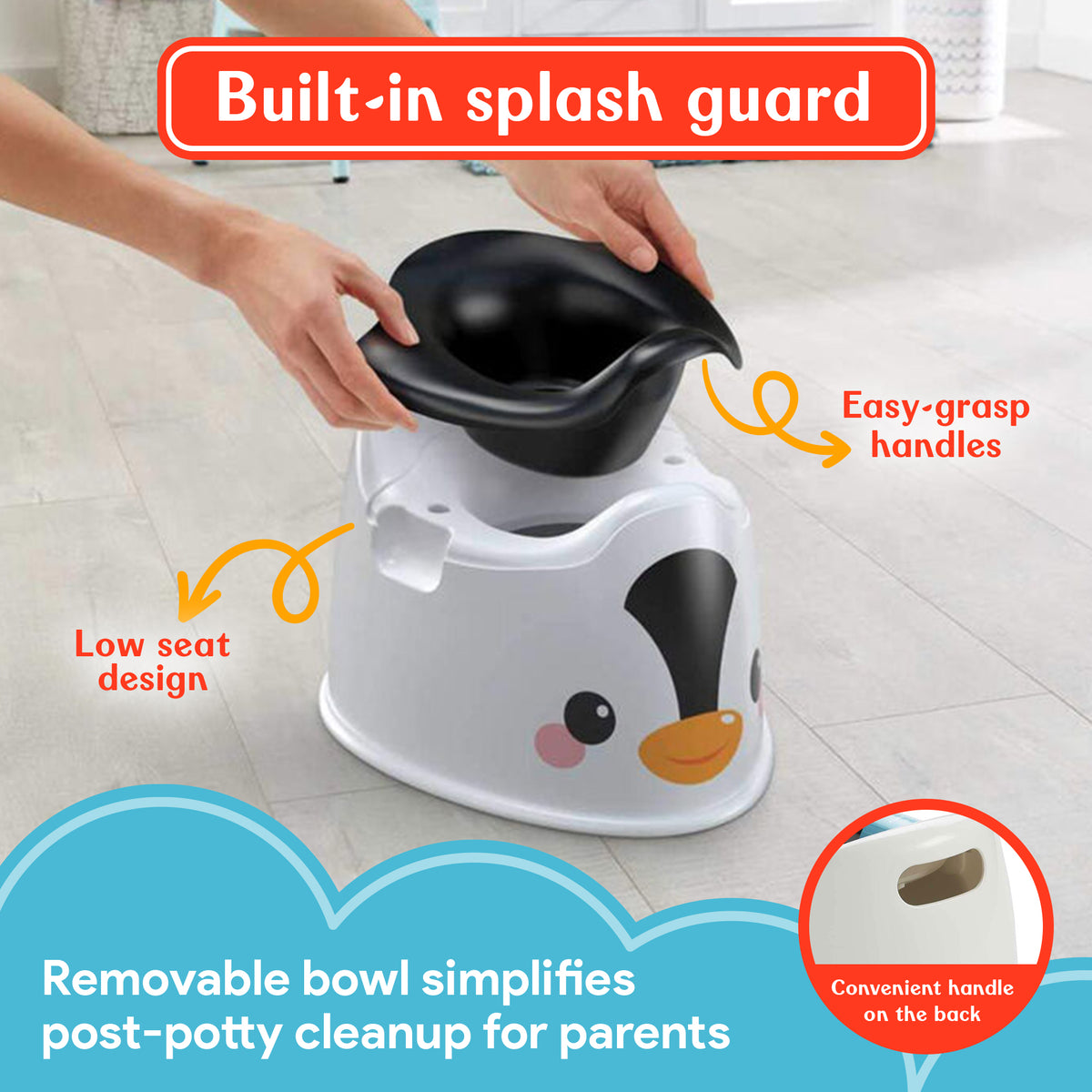 Fisher Price Baby Toddler Penguin Potty Training Chair with Removeable Bowl - VMInnovations