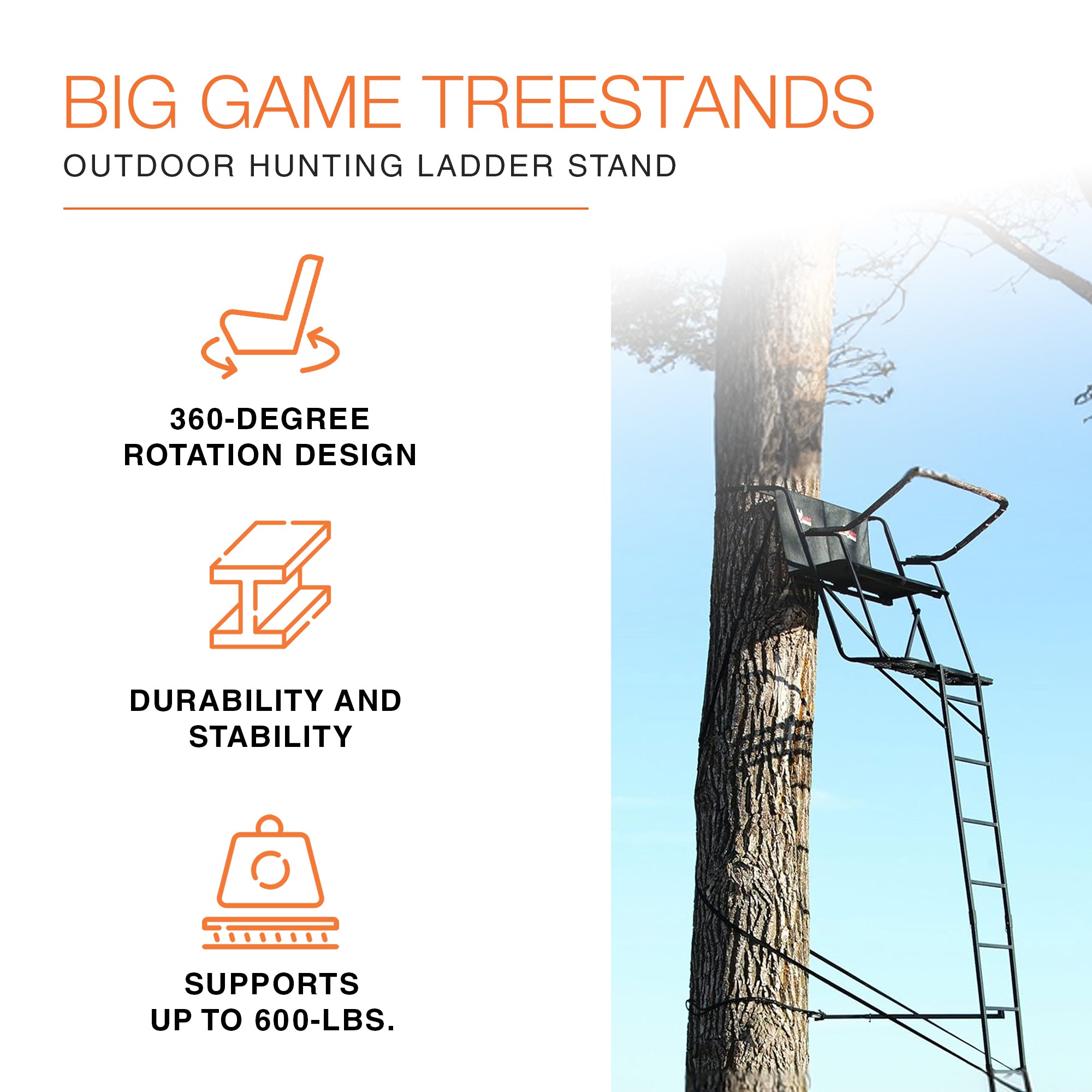 Big Game Treestands Durable Steel The Big Buddy Hunting Ladder Stand(For Parts) - VMInnovations