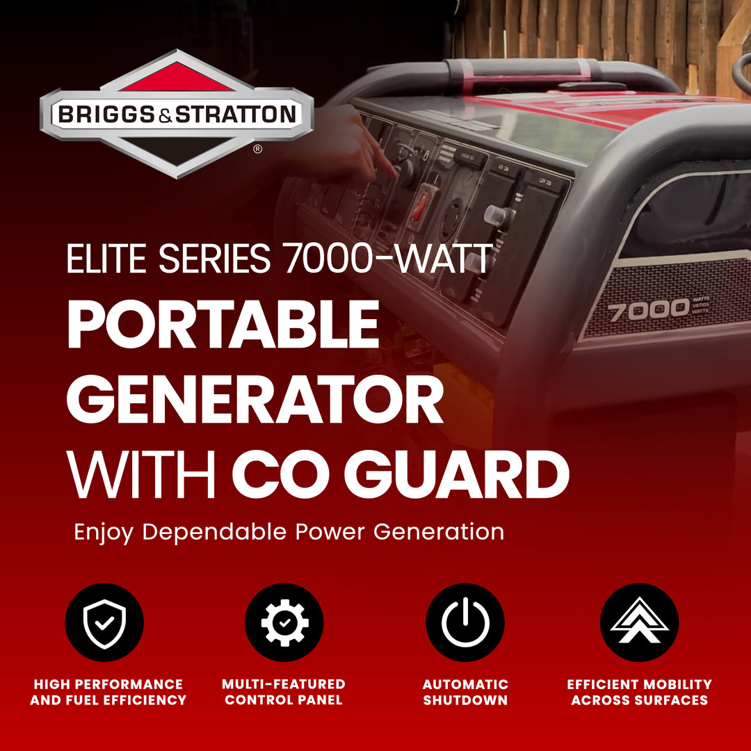 Briggs and Stratton Elite Series 7000 Watt Portable Generator with CO Guard - VMInnovations