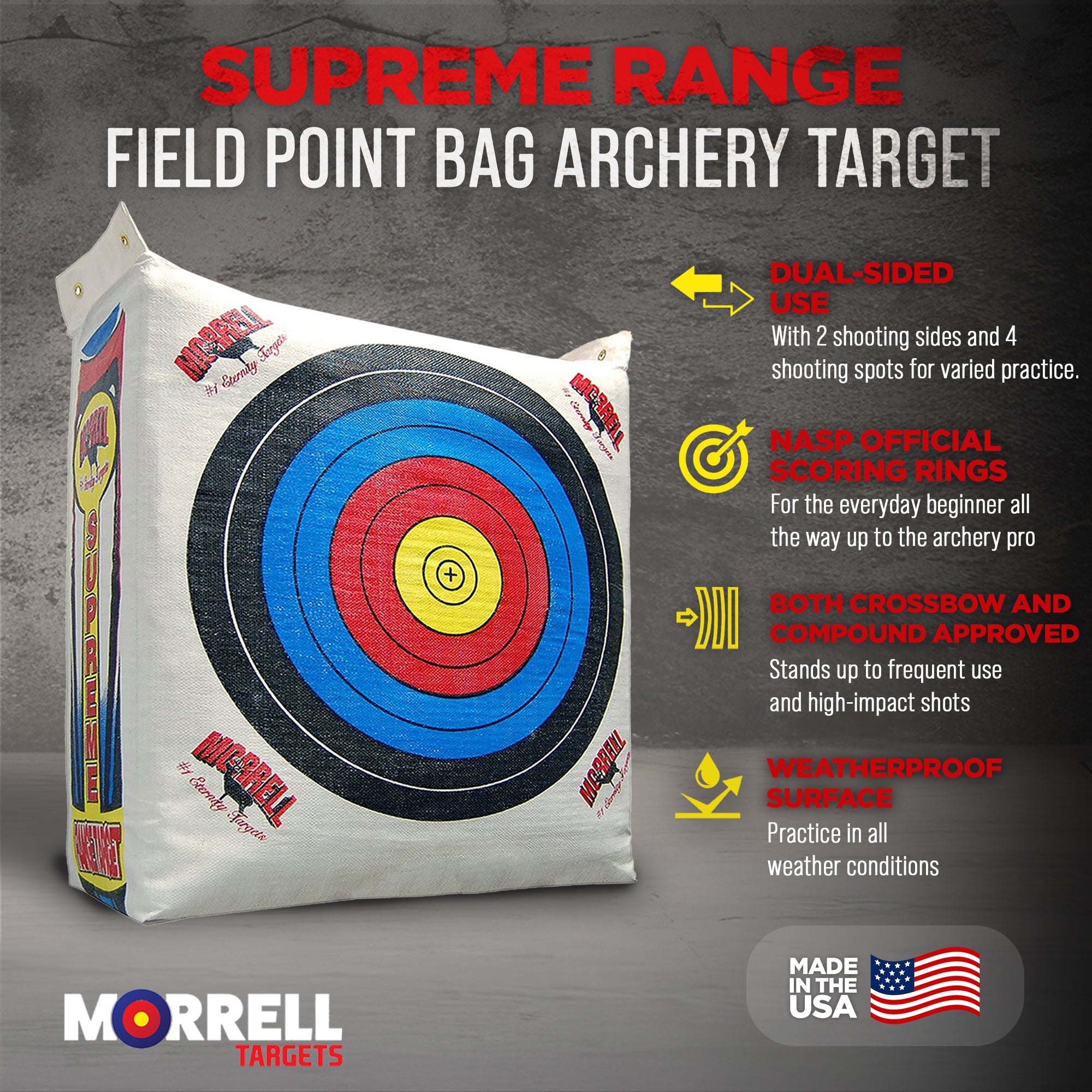 Morrell Weatherproof Supreme Range NASP Adult Field Point Archery Bag Target (For Parts)